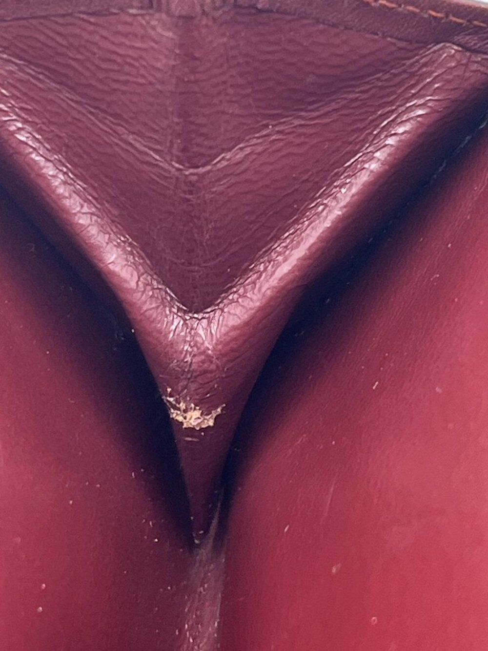 Vintage Cartier Must Line Burgundy Kisslock Long Wallet - Picture 8 of 15